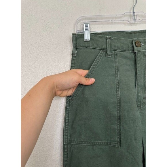 Stan Ray Vintage Fatigue Army Green Pants Tapered Leg Cotton Mens 28x32 Waist 28 - Picture 4 of 11